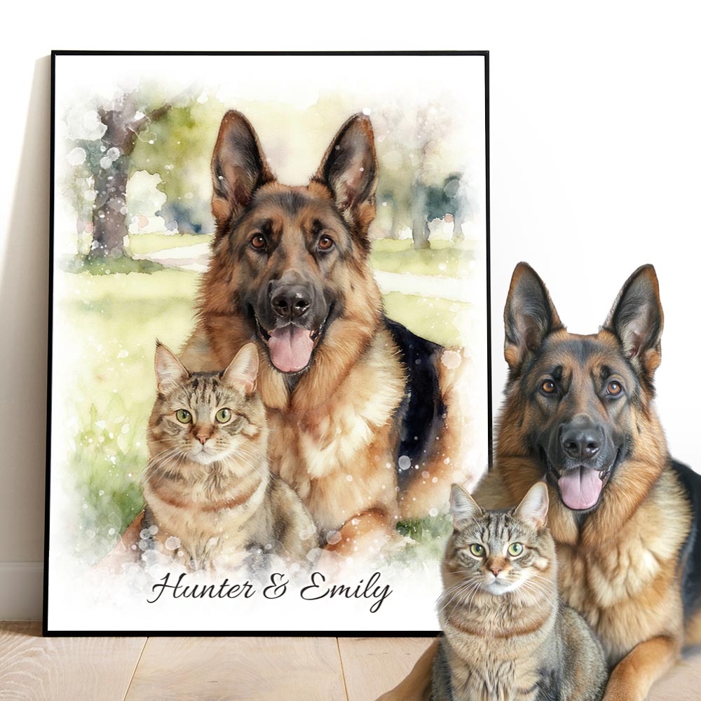 Dreamy Whiskers - Watercolor