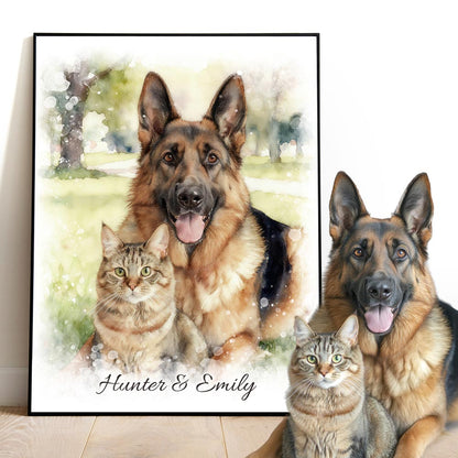 Dreamy Whiskers - Watercolor